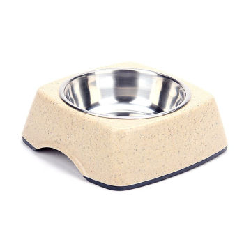 237g Katze / Hunde Feeder, Runde Bambus Pet Bowls